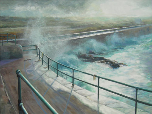 Sea Wall, St Ouen, JerseyOil on Canvas, 1520x1120cmsSold